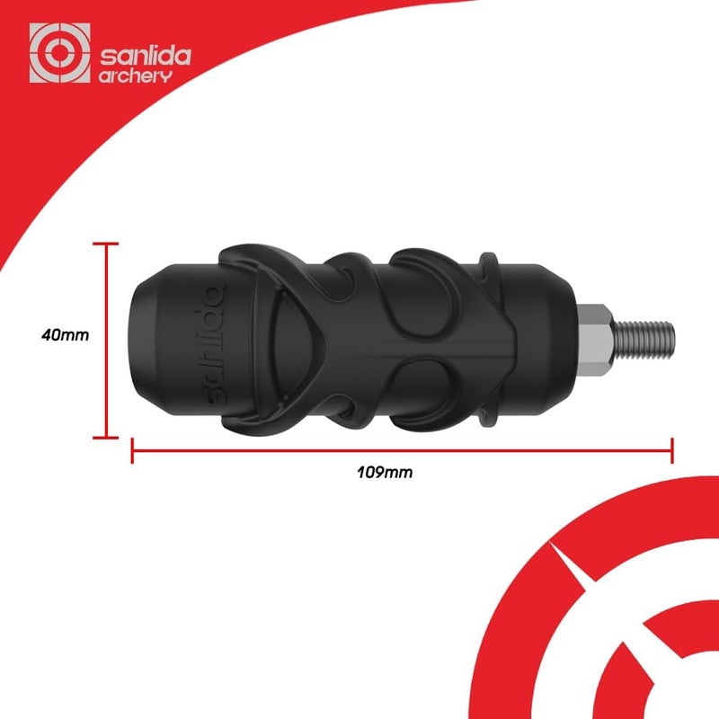 sanlida Archery Dragon X9 Stabilizer Bow Riser Extension Dampener, Easy Disconnect Silencer for Recurve Bow Compound Bow - Image 5